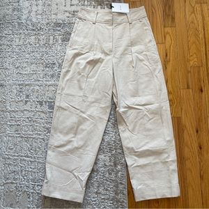 NWT Re Ona beige cropped trousers s small (g3601)